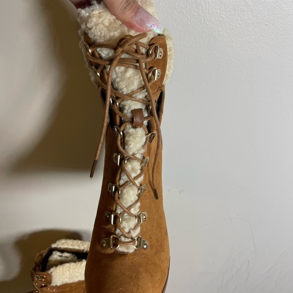 Just Fab Erleen Lace-Up Wedge Ankle Boots 8.5 - Picture 3 of 5